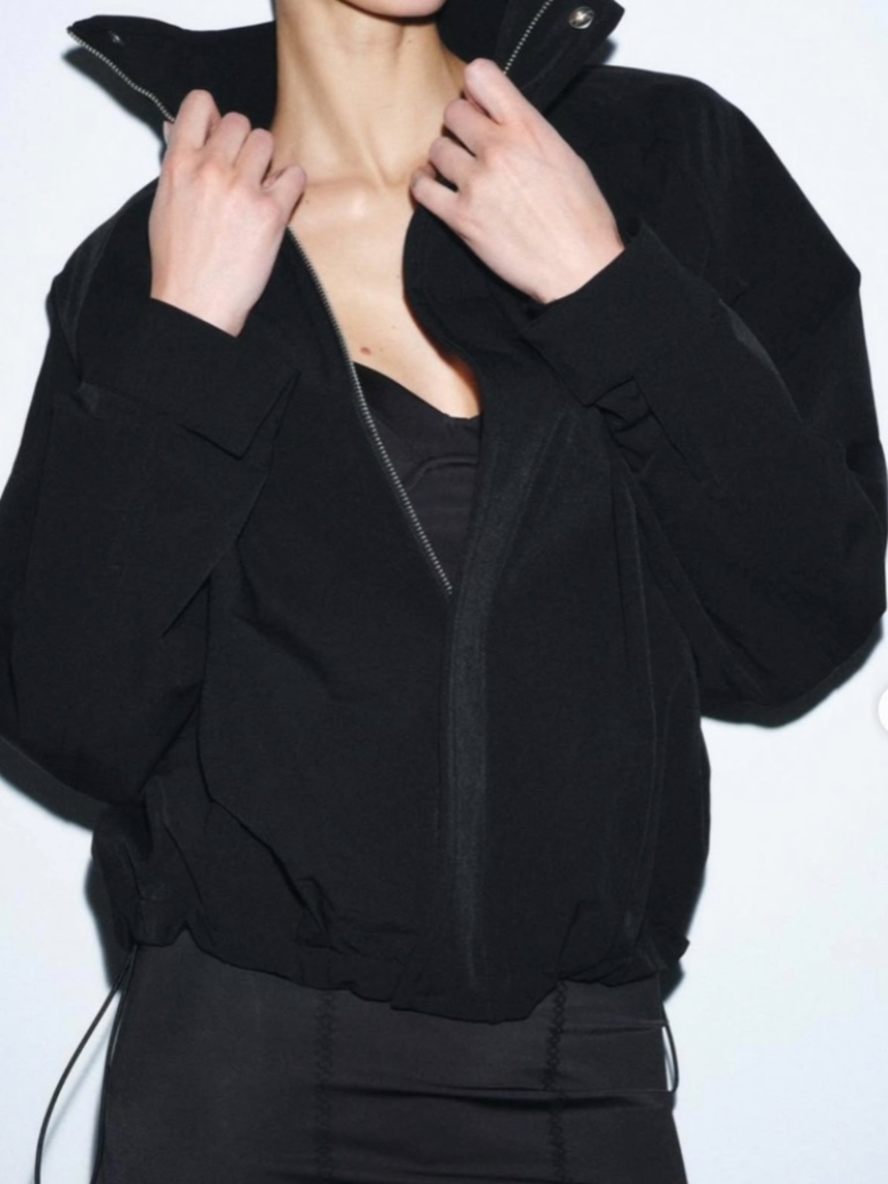 Zara Oversized Zipper Bomber Jacket